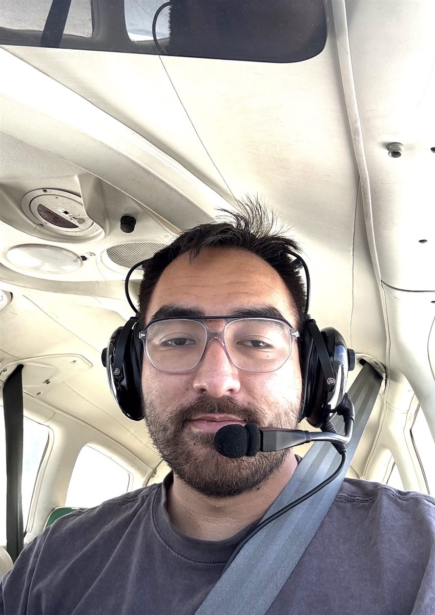 In the cockpit